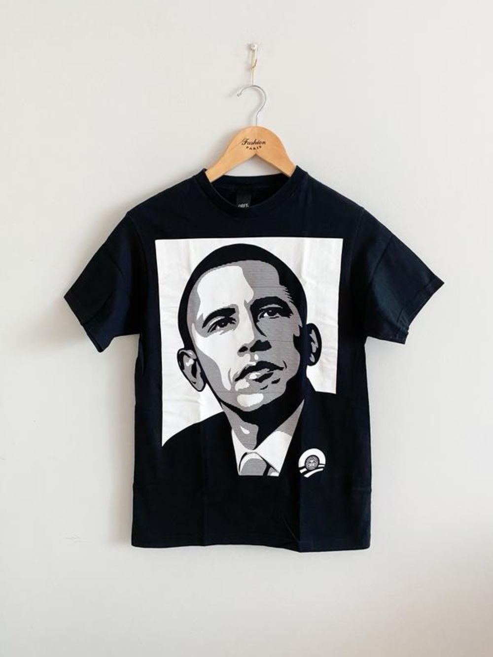 NWOT Obey Brand Obama Black Graphic Portrait Tee